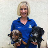 Betsey Roberts with her dogs